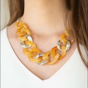 NWT - FALL acrylic necklace & matching earrings